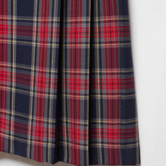 Mango Red Pleated Midi-Skirt Plaid Skirt/NWT/S - Picture 6 of 16